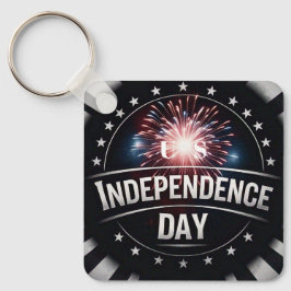 "US Independence day" Fireworks and Stars Anpassni Nyckelring