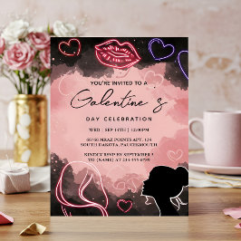 US Kärlek Cute Maka Tonåring Girl Galentines Day H Inbjudningar