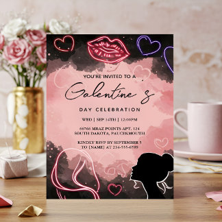 US Kärlek Cute Maka Tonåring Girl Galentines Day H Inbjudningar