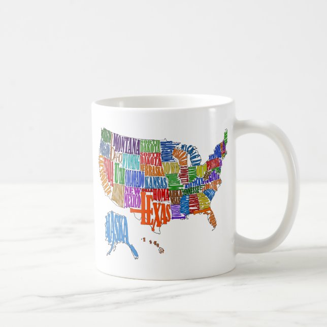 Us-karta Kaffemugg (Höger)