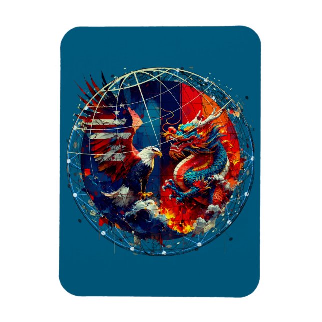 US-Kina  Magnet (Vertikal)