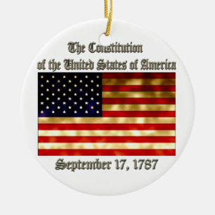 Us-konstitution Julgransprydnad Keramik