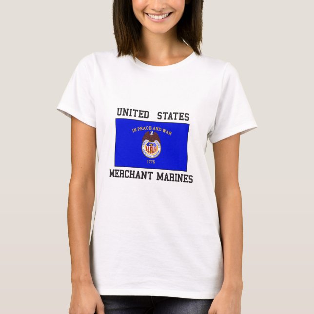 Us-köpmanflotta T Shirt (Framsida)