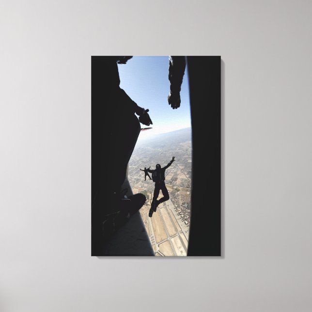 US Luft Force Academy Fallskärm Team Canvastryck (Framsida)