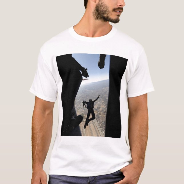 US Luft Force Academy Fallskärm Team T Shirt (Framsida)