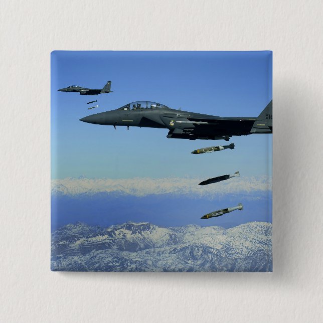 US Luft Force F-15E Strejka Eagle-flygplan Knapp (Framsida)