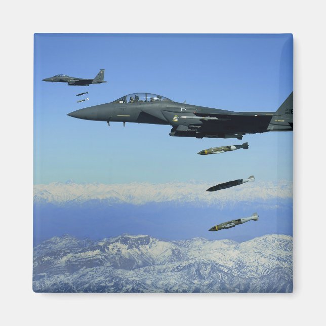 US Luft Force F-15E Strejka Eagle-flygplan Magnet (Framsidan)