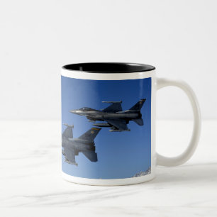 US Luft Force F-16 Fighting Falcons Två-Tonad Mugg