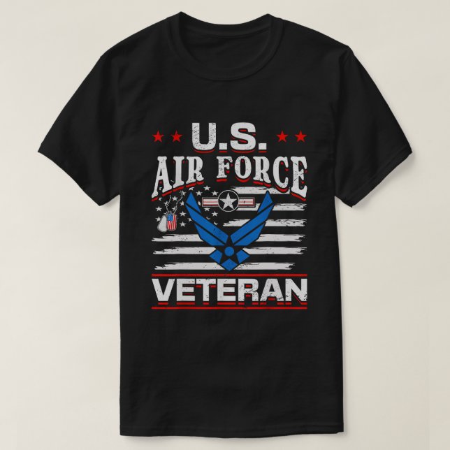 US Luft Force Veteran U.S. Luft Force Veteran T Shirt (Design framsida)