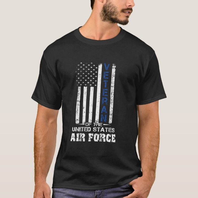 US Luft Force Veteran USAF T Shirt (Framsida)