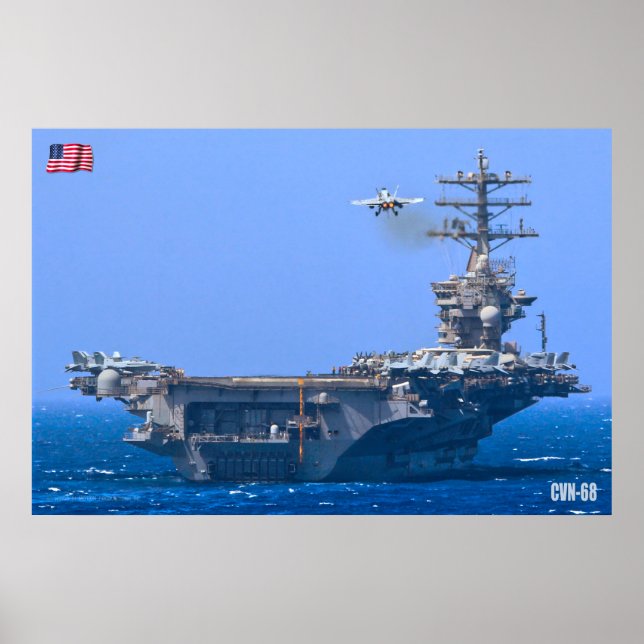 US LUFTFARTYG - CVN-68 POSTER (Framsidan)