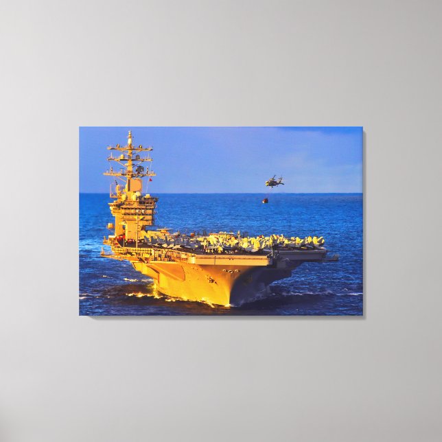 US LUFTFARTYG - CVN-69 24x36 Canvastryck (Framsida)