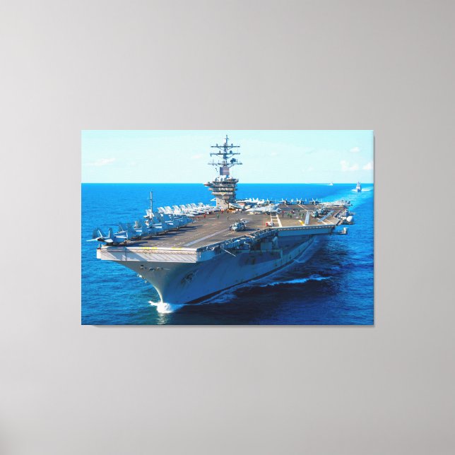 US LUFTFARTYG - CVN-69 32 x 48 Canvastryck (Framsida)