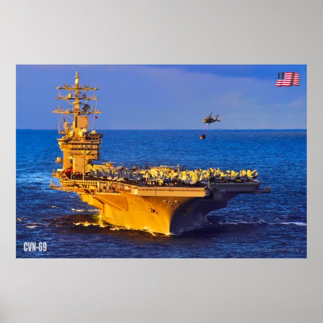 US LUFTFARTYG - CVN-69 POSTER (Framsidan)