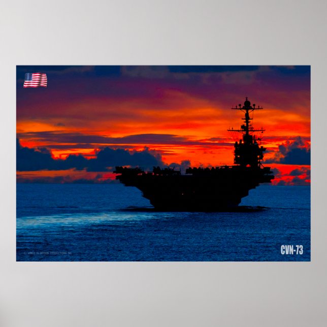 US LUFTFARTYG - CVN-73 POSTER (Framsidan)