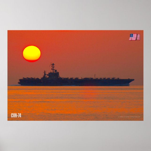 US LUFTFARTYG - CVN-74 POSTER (Framsidan)
