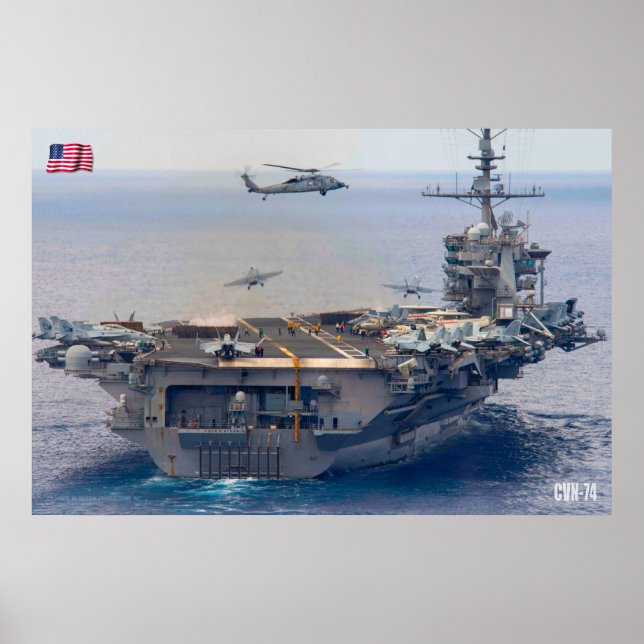 US LUFTFARTYG - CVN-74 POSTER (Framsidan)