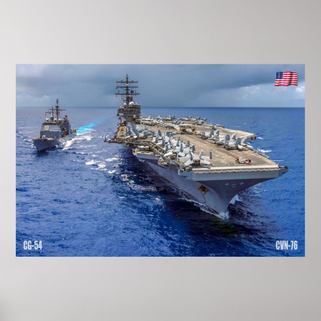 US LUFTFARTYG - CVN-76 POSTER (Framsidan)