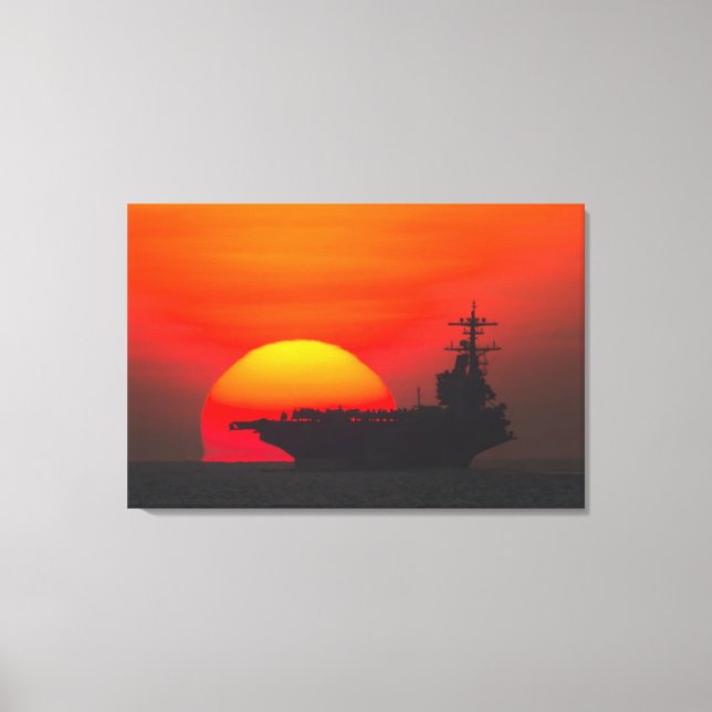 US LUFTFARTYG - CVN-77 24x36 Canvastryck (Framsida)