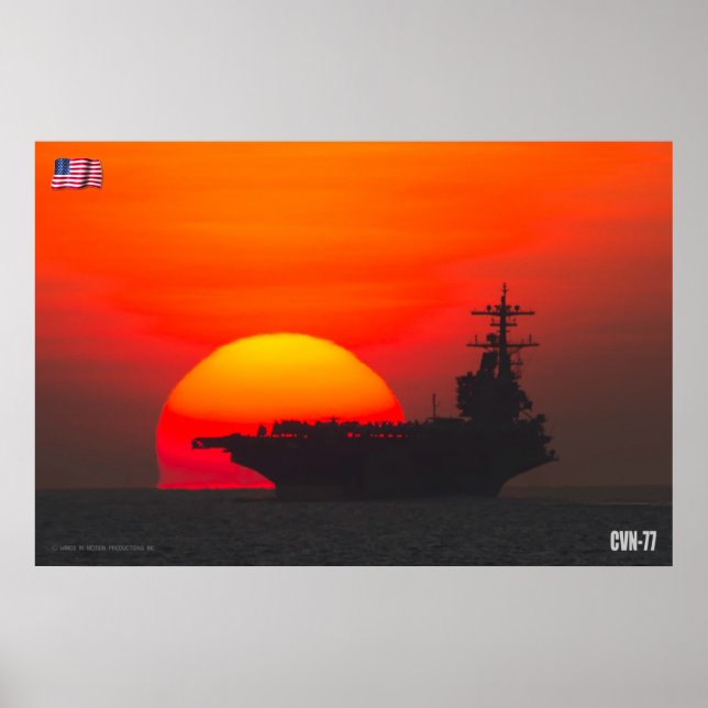 US LUFTFARTYG - CVN-77 POSTER (Framsidan)