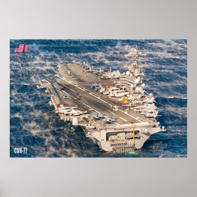 US LUFTFARTYG - CVN-77 POSTER (Framsidan)