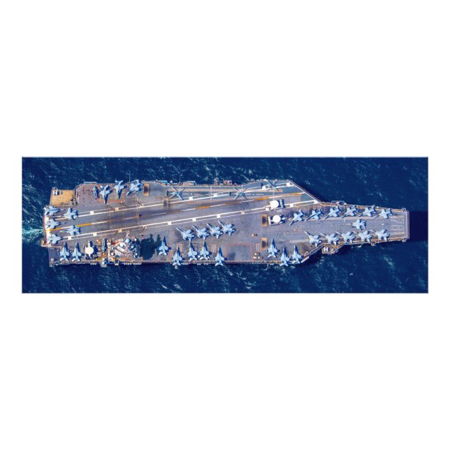 US LUFTFARTYG - CVN 78 (48 x 16 tum) Fototryck (Framsidan)