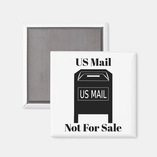 US Mail, ej för försäljning Magnet (Front/Back)