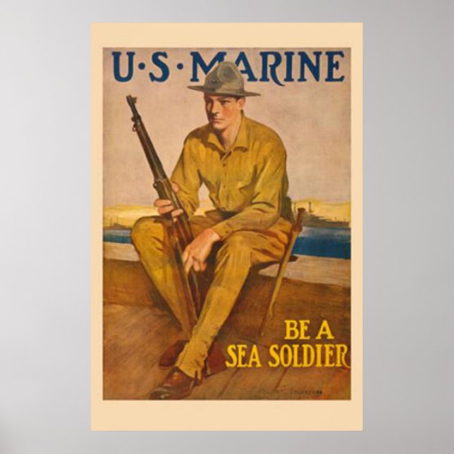 US Marine-be A Sea Soldier Poster (Framsidan)