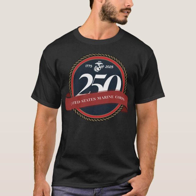 US Marine Corps 250 år sigill T Shirt (Framsida)