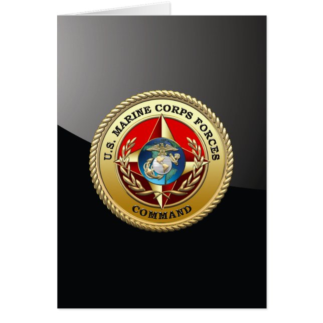 US Marine Corps Forces Command (MARFORCOM) [3D] Hälsningskort (Framsidan)