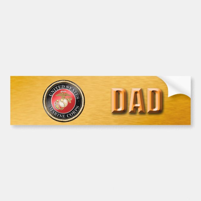 US Marine Corps Pappa Bumper Sticker Bildekal (Framsidan)