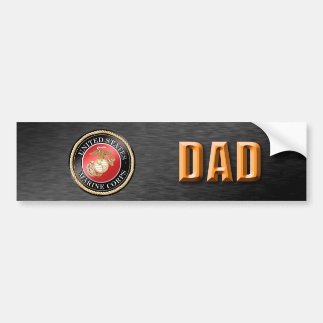 US Marine Corps Pappa Bumper Sticker Bildekal (Framsidan)