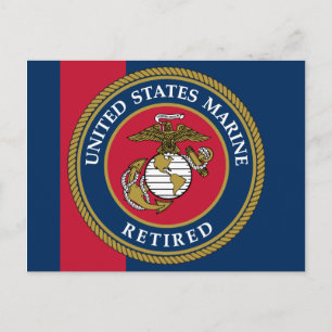 US Marine Corps - Retrött Blue Vykort