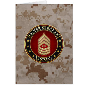 US Marine: Master Sergeant (USMC MSgt) [3D] Hälsningskort