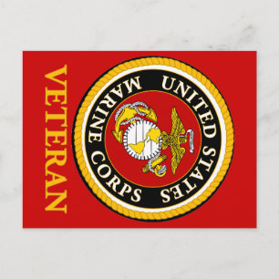 US Marine Officiell Seal - Veteran Vykort