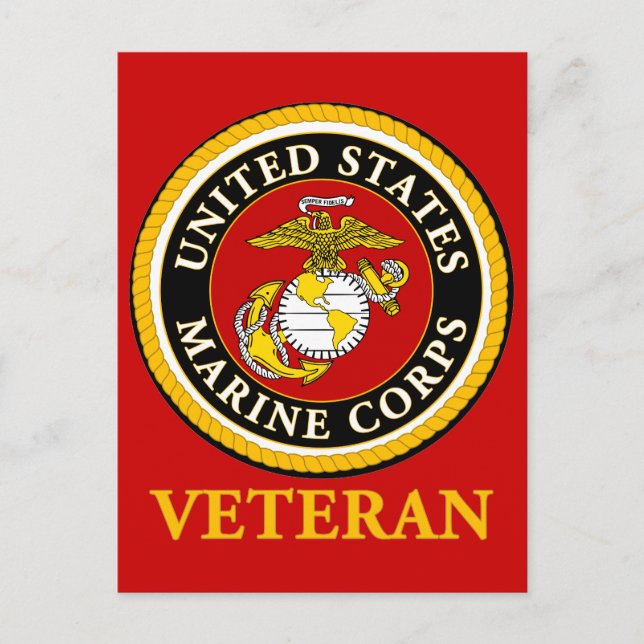 US Marine Officiell Seal - Veteran Vykort (Framsida)