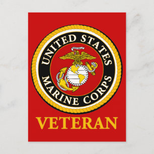 US Marine Officiell Seal - Veteran Vykort