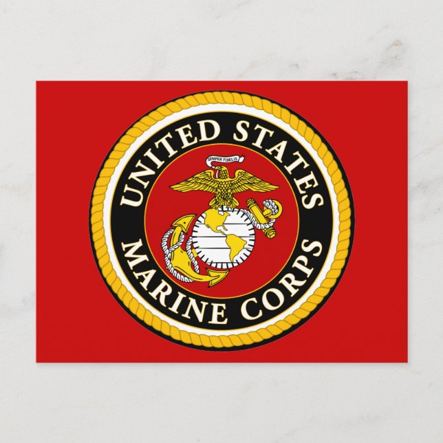 US Marine Officiell Seal Vykort (Framsida)