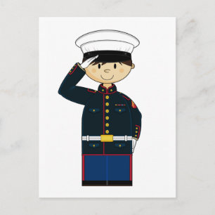 US Marine Saluting-vykort Vykort