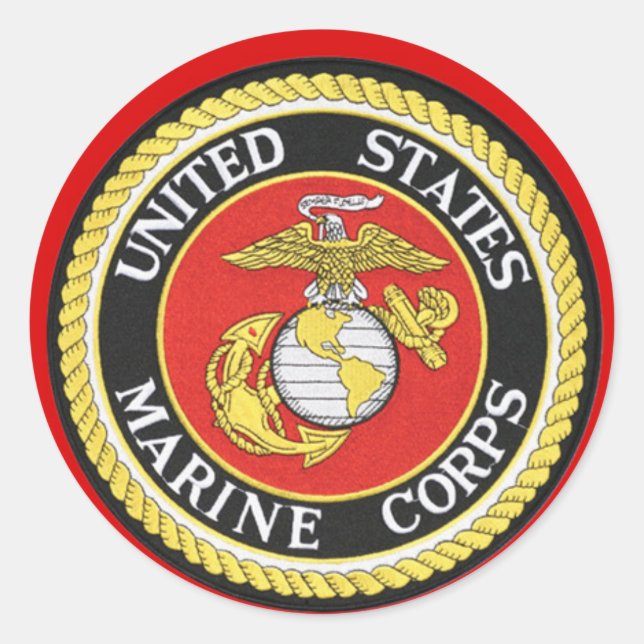US Marine Seal Runt Klistermärke (Framsida)