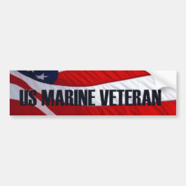 US Marine Veteran American Flagga Bumper Sticker Bildekal