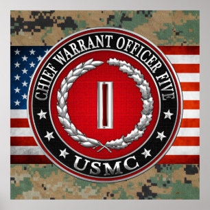 US Marines: Chief Warrant Fem (USMC CWO-5) [3D] Poster
