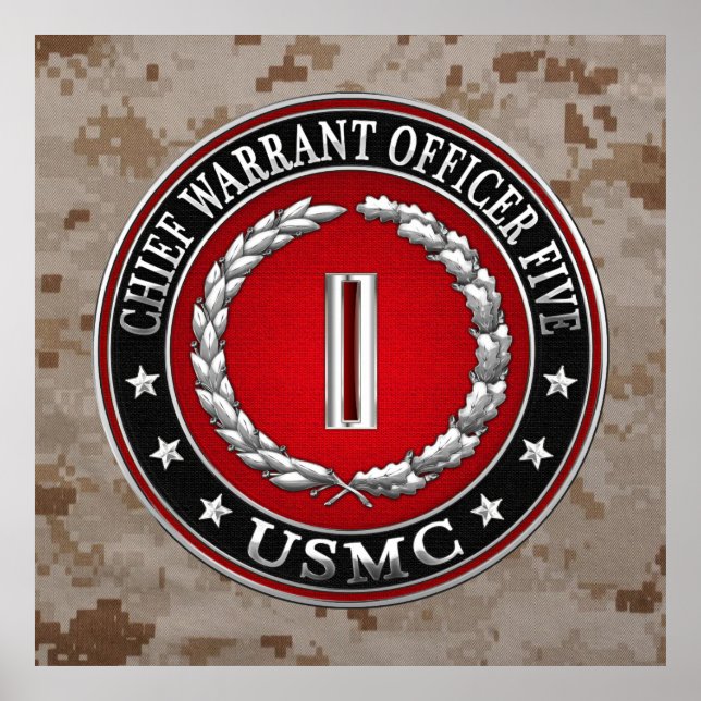 US Marines: Chief Warrant Five (USMC CWO-5) [3D] Poster (Framsidan)