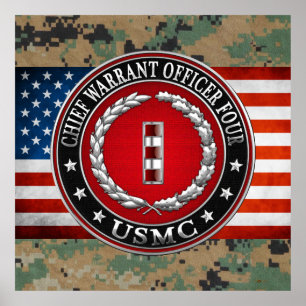 US Marines: Chief Warrant Four (USMC CWO-4) [3D] Poster