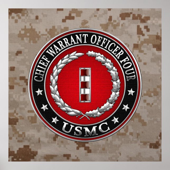 US Marines: Chief Warrant Four (USMC CWO-4) [3D] Poster (Framsidan)