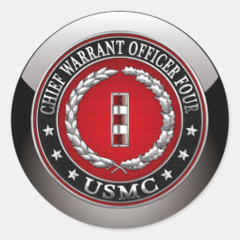 US Marines: Chief Warrant Four (USMC CWO-4) [3D] Runt Klistermärke