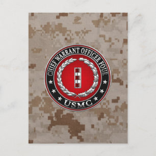 US Marines: Chief Warrant Four (USMC CWO-4) [3D] Vykort