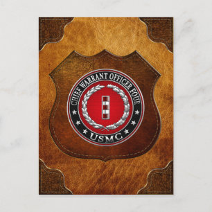 US Marines: Chief Warrant Four (USMC CWO-4) [3D] Vykort
