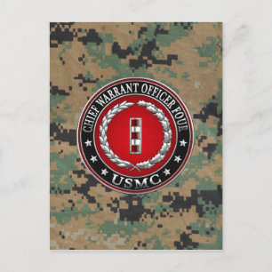US Marines: Chief Warrant Four (USMC CWO-4) [3D] Vykort