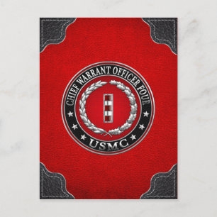 US Marines: Chief Warrant Four (USMC CWO-4) [3D] Vykort